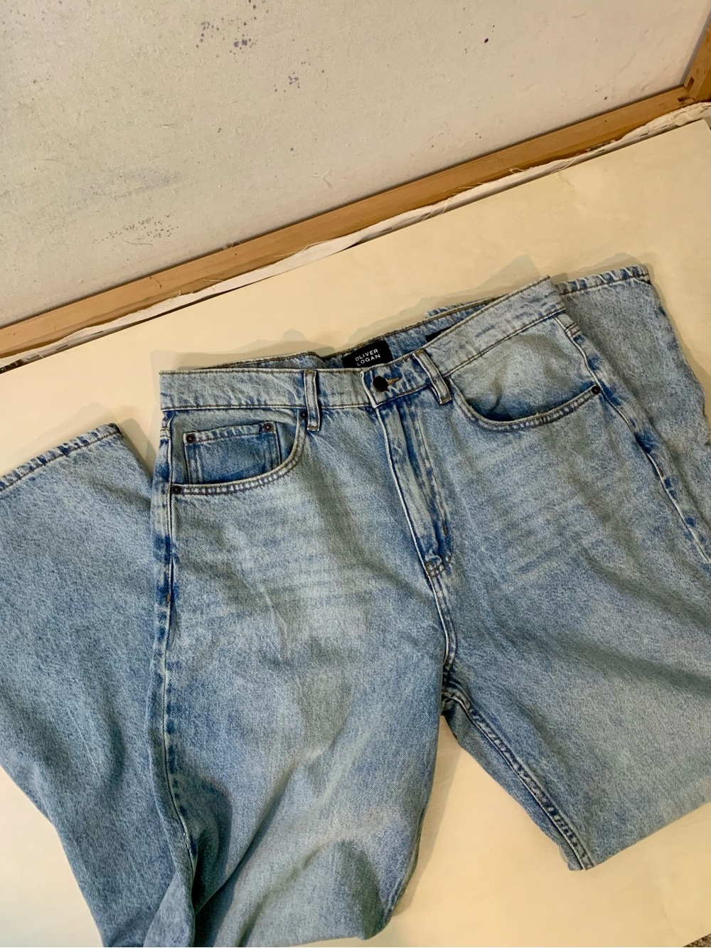 Oliver Logan Baggy Light Wash Men's Jeans, Size 33/32